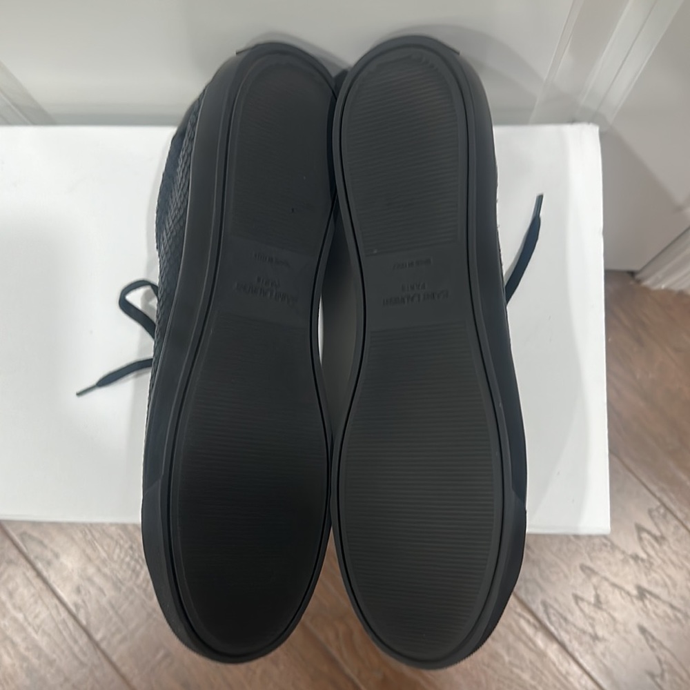 Saint Laurent Andy Python-Embossed Leather Low-Top Sneakers - Picture 3 of 4